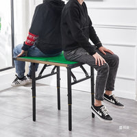 Foldable Mahjong Table with Metal Frame, Adjustable Height, Modern Style