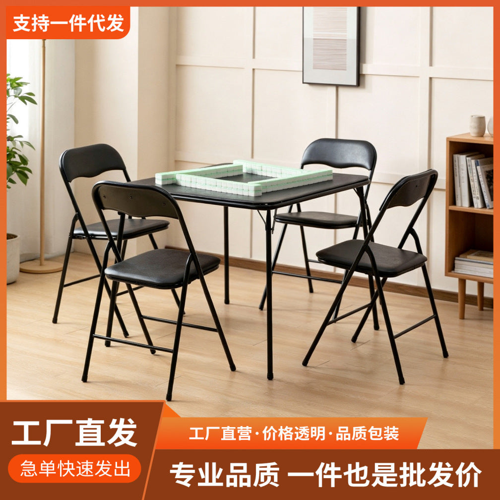 Foldable Card Table for Outdoor Camping, Portable Mahjong Table