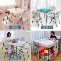 Folding Square Table for Mahjong, Dining, and Multi-purpose Use