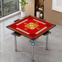 Quiet Folding Mahjong Table with Drawer, Manual, New Chinese Style