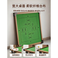 Dual-Use Folding Mahjong Table with Aluminum Frame, 100cm Black
