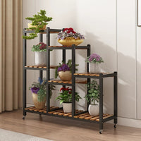 New 2026 Step Plant Stand with Wheels for Balcony and Living Room