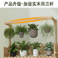 Wooden Multi-tier Plant Stand with Wheels for Balcony and Garden