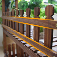 Wooden Multi-tier Plant Stand with Wheels for Balcony and Garden
