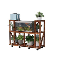 Solid Wood Multi-Tier Plant Stand for Aquarium, Windowsill, Balcony, Living Room, Indoor