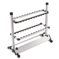 Aluminum Alloy Fishing Rod Display Stand 24-Hole for Lure Rods Storage and Display