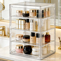 Large Capacity Transparent Perfume Storage Box, Flip-Top, PET Material