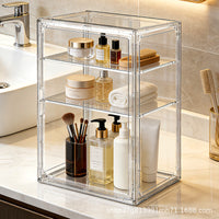 Large Capacity Transparent Perfume Storage Box, Flip-Top, PET Material