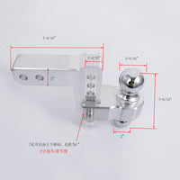 Adjustable Aluminum Alloy Trailer Hitch Arm with Dual Ball Head for Pickup Trucks