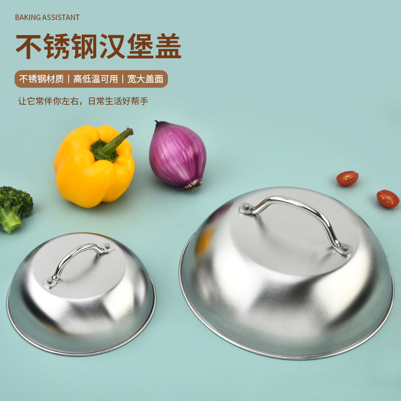 Stainless Steel 9 Inch Dome BBQ Cover for Steak and Burger