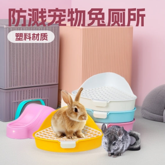 Splash-Proof Rabbit Toilet with Separate Design, Triangular Large Size