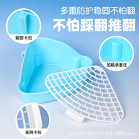 Splash-Proof Rabbit Toilet with Separate Design, Triangular Large Size