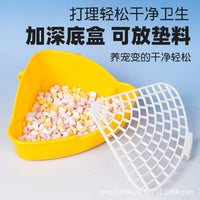 Splash-Proof Rabbit Toilet with Separate Design, Triangular Large Size