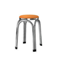Light Luxury Thickened Stainless Steel Stackable Round Stool