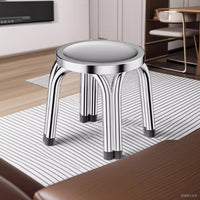 201 Stainless Steel Four-Leg Stool for Restaurant and Home Use
