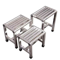 Stainless Steel Low Stool for Kitchen Worktop