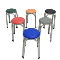 Thickened Stainless Steel Stool, Light Luxury Home Dining Stool, Modern Minimalist Round Stool, Stackable