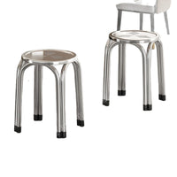 Extra-Thick Stainless Steel Stool for Home Restaurant, Modern Minimalist Stackable
