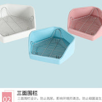 Heavy-Duty Anti-Tip Ceramic Pentagon Rabbit Toilet for Chinchillas and Squirrels, Large