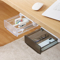 Under-Desk Invisible Drawer Storage Box Hidden Office Desk Bookcase Student Stationery Adhesive