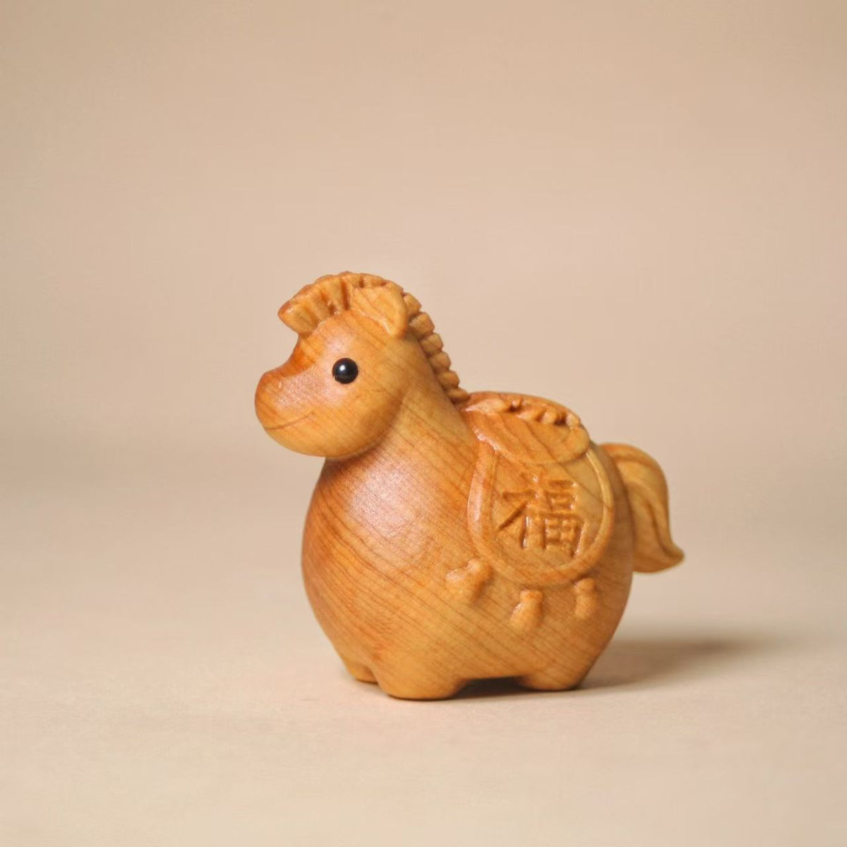 Wooden Rocking Horse Zodiac Horse Gift, Creative Chinese Style