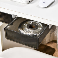 Under-Desk Drawer Stationery Storage Box, Office Desktop Hidden Drawer Organizer
