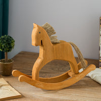 Vintage Rocking Horse Wood Carving Ornament