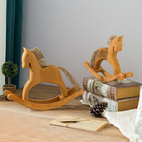 Vintage Rocking Horse Wood Carving Ornament