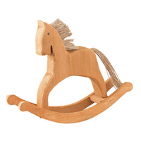 Vintage Rocking Horse Wood Carving Ornament