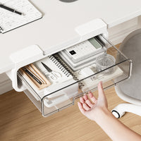 Under-Desk Drawer Storage Box with Hidden File Organizer