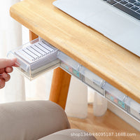 Under-Desk Drawer Storage Box Invisible Adhesive Drawer for Dormitory Office Desktop Workstation Organizer Shelf