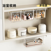 Under-Desk Drawer Storage Box Large Capacity Hidden Organizer for Student Dormitory Transparent Hanging Storage Box