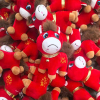 Crying Horse Year of the Horse Mascot Plush Toy, Smiling Horse Doll, Small Horse