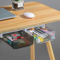 Under-Desk Invisible Drawer Storage Box Hidden Office Desk Bookcase Student Stationery Adhesive