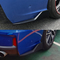 Car Rear Bumper Corner Protector, ABS, Universal Fit, Black or Carbon Fiber