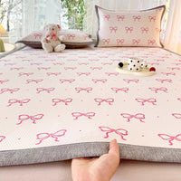 Cooling Ice Silk Bed Mat Set, Fitted Sheet, Machine Washable, 2026 Spring