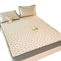 Cooling Ice Silk Bed Mat Set, Fitted Sheet, Machine Washable, 2026 Spring