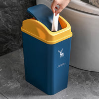Deer-Shaped Bathroom Trash Can with Rocking Lid, 10L