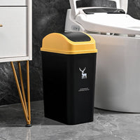 Deer-Shaped Bathroom Trash Can with Rocking Lid, 10L