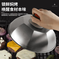 Large Thickened Stainless Steel Steak Pot Lid for Cooking and BBQ