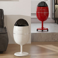 Vintage Dinosaur Egg Shaped Trash Can with Lid, Large Capacity, for Bathroom