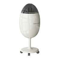 Vintage Dinosaur Egg Shaped Trash Can with Lid, Large Capacity, for Bathroom