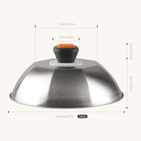 Large Thickened Stainless Steel Steak Pot Lid for Cooking and BBQ