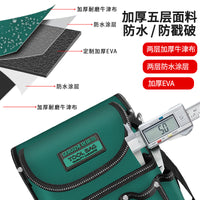 Electrician Tool Waist Bag, Thickened Wear-Resistant Canvas, Portable, with Belt and Strap Options