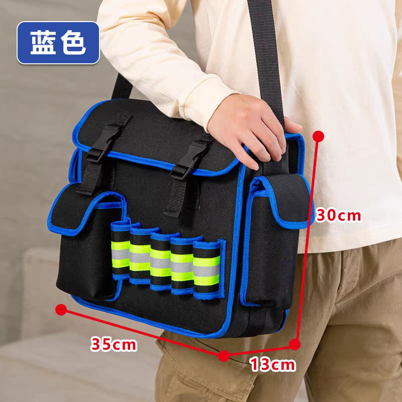 Zhicheng Electrician Shoulder Bag, Thickened Wear-Resistant Oxford Cloth, Customizable