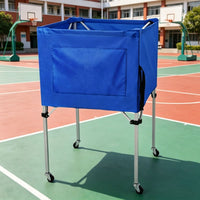 Stainless Steel Basketball Cart Foldable Portable Volleyball Storage Rack