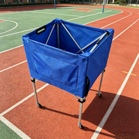 Stainless Steel Basketball Cart Foldable Portable Volleyball Storage Rack