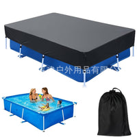 Outdoor Rectangular Swimming Pool Cover, Waterproof, Sunproof, Dustproof, Black, Thickened, Durable