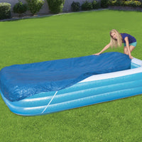 Bestway Square Inflatable Pool Cover, PE Material, Dustproof, 262x175cm or 305x183cm