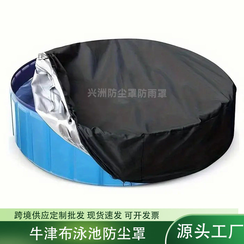 Round Pool Cover Waterproof Oxford Cloth Outdoor Pool Cover
